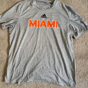 Adidas Gray Miami Graphic Tee